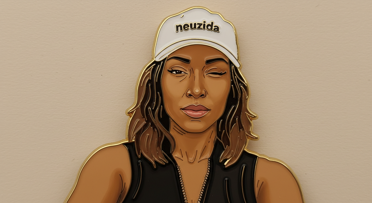 Illustrated portrait of Nerissa K.A. wearing a neuzida cap